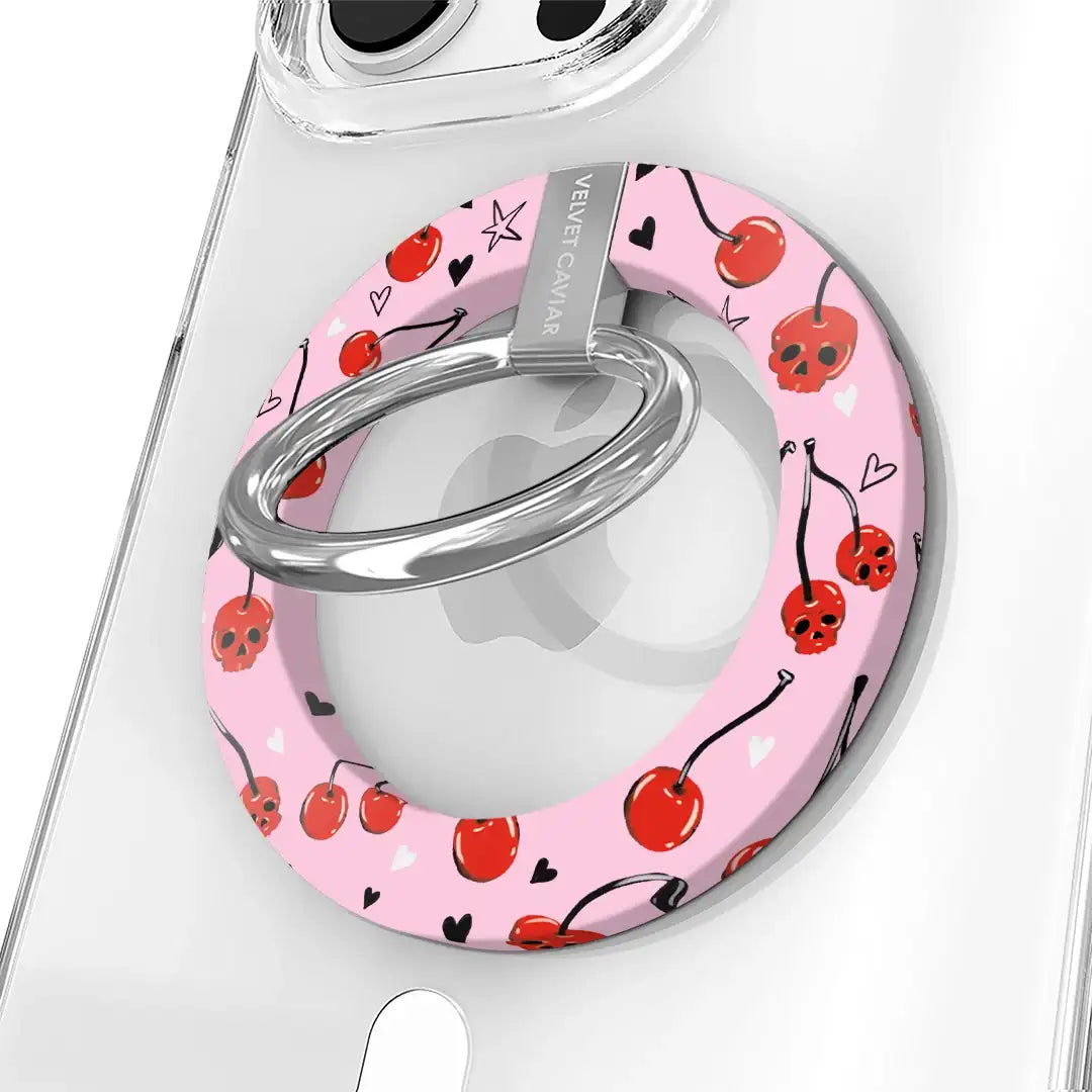 Sour Cherry Skulls MagSafe Grip Ring