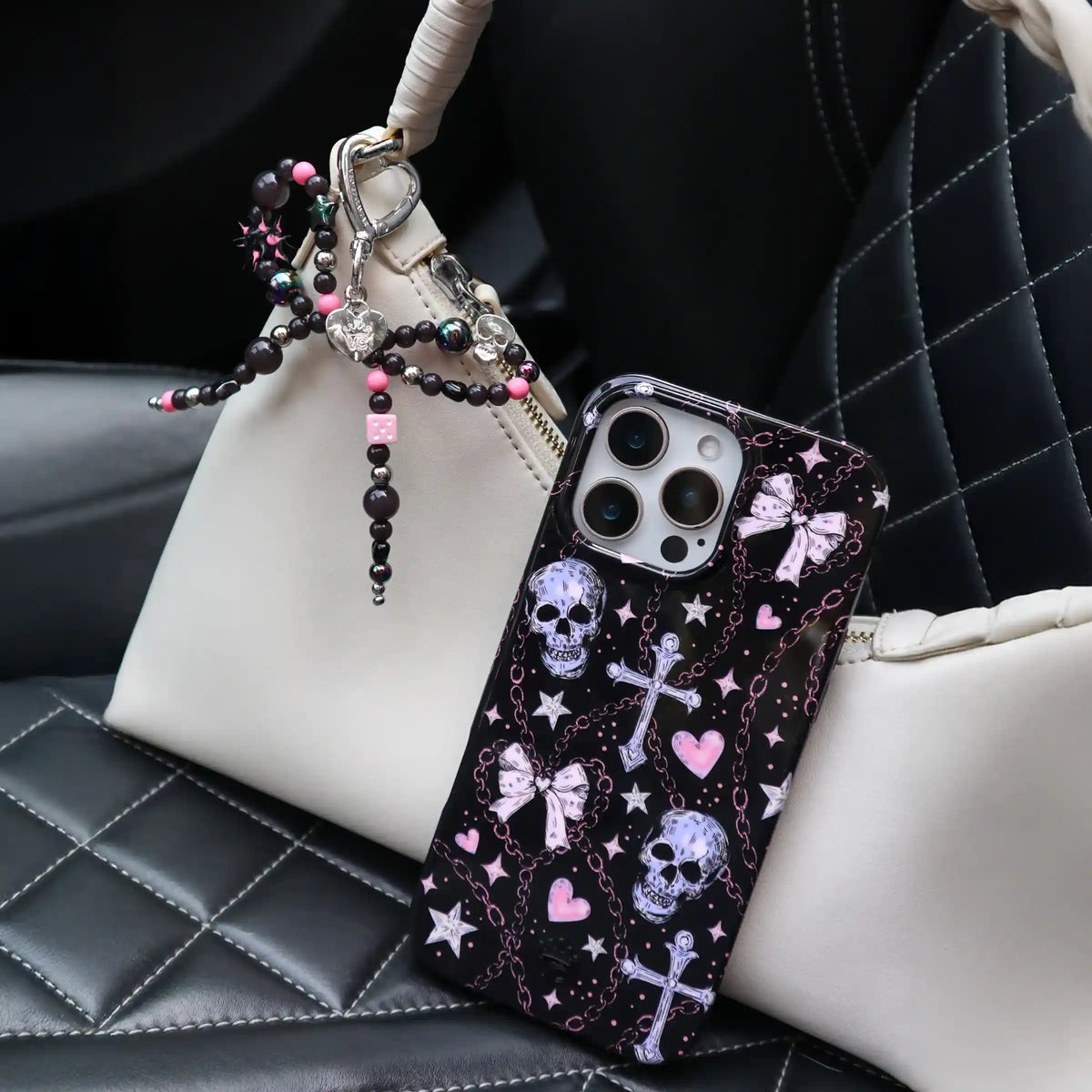 Gothic Bow Bag Charm
