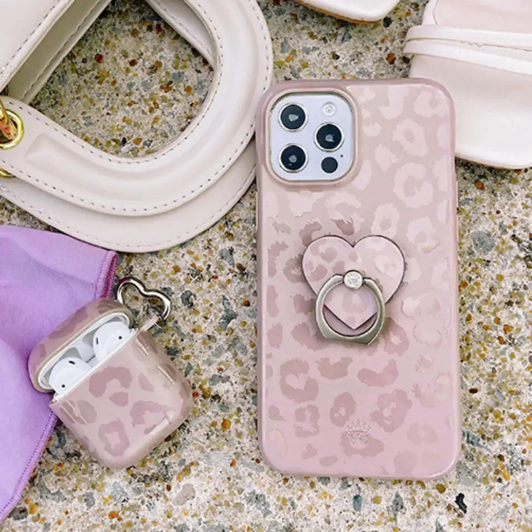 Nude Leopard Phone Ring