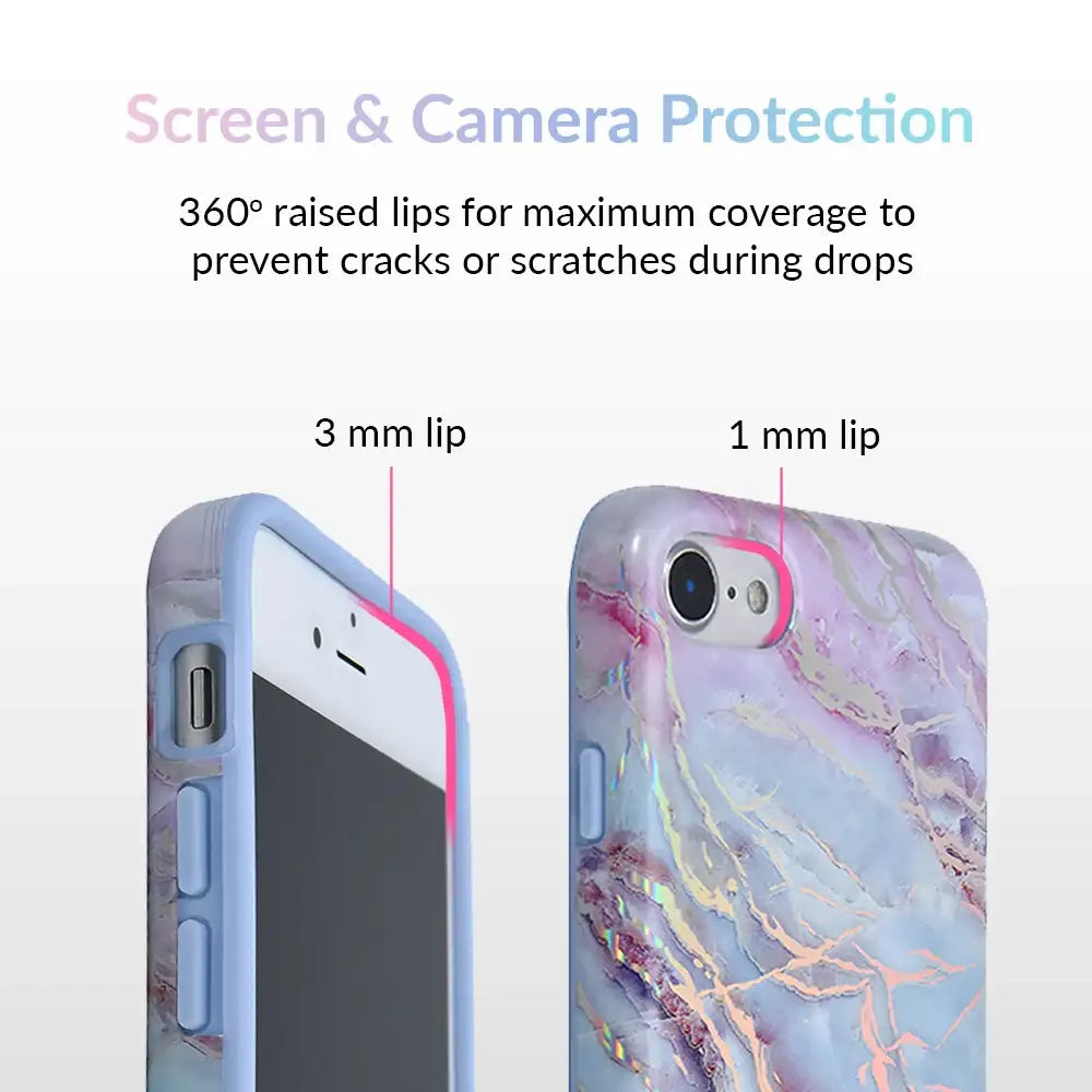 Holo Moonstone Marble iPhone Case