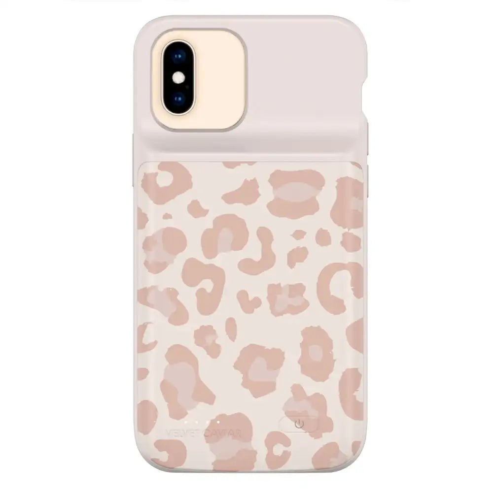 Blush Leopard iPhone Charging Case