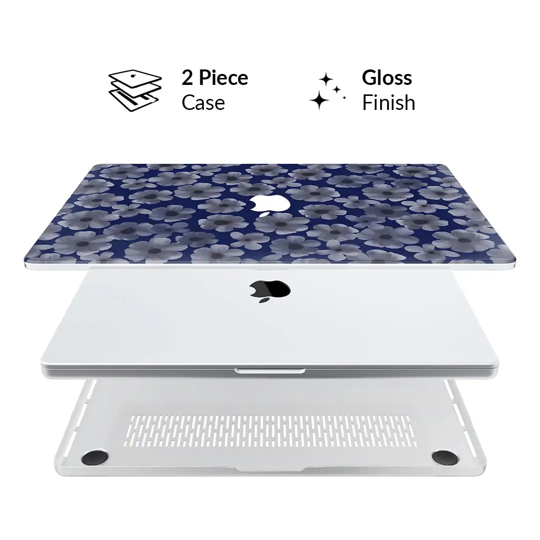 Midnight Blossom MacBook Case
