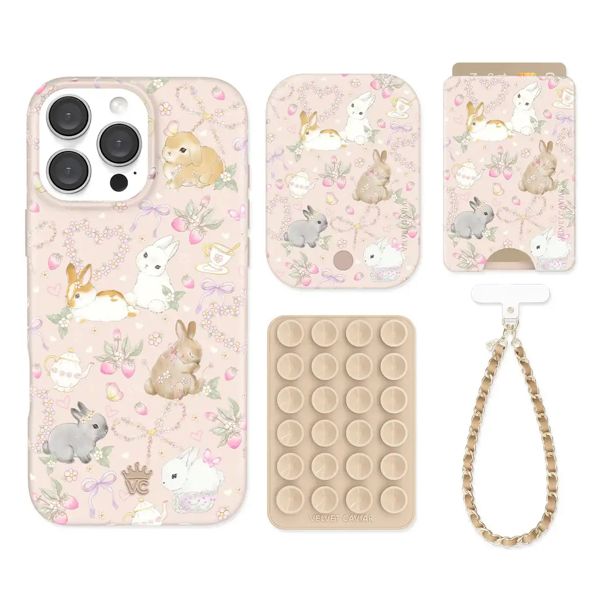 Bunnies & Bows iPhone Bundle Set - Wallet