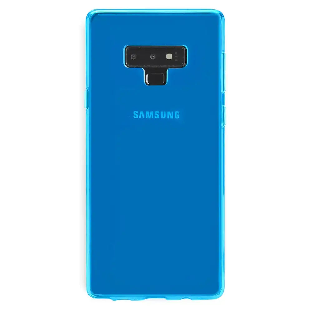 Neon Blue Clear Samsung Case