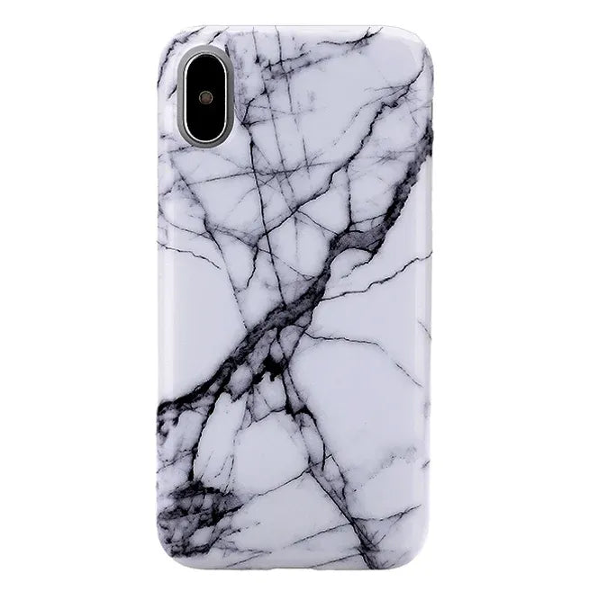 White & Gray Marble iPhone Case