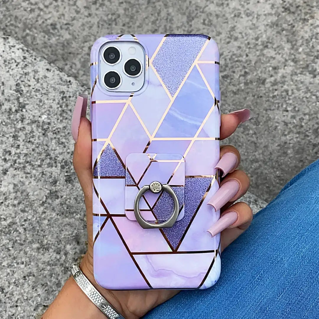 Purple Geometric Ring