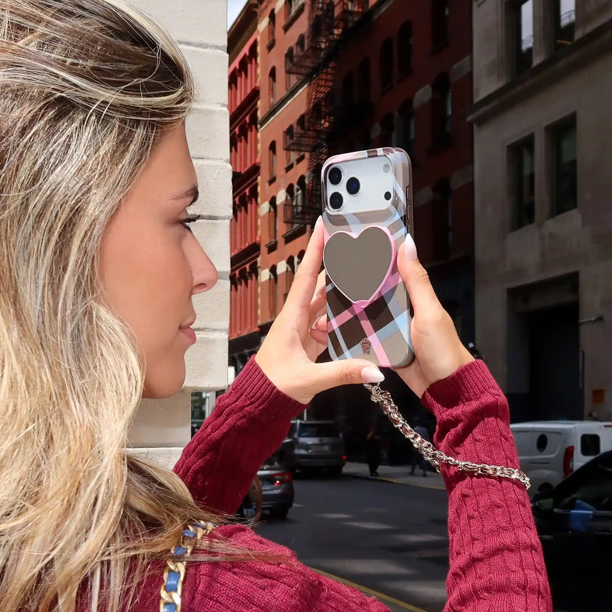 Pink Jelly Heart MagSafe MirrorGrip